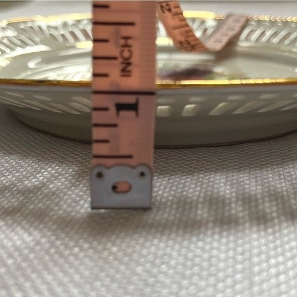 Vintage Schruarzenhammer Bavaria Germany Reticulated Bread Butter Plate Fruit - Picture 8 of 9